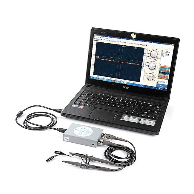 CRO oscilloscope PC 25MHz 2 Channel 100m-s USB Software for Laptop Abron AE-1344PC25 